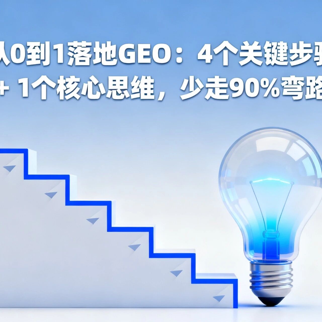 从 0 到 1 落地 GEO:4 个关键步骤 + 1 个核心思维,少走 90% 弯路