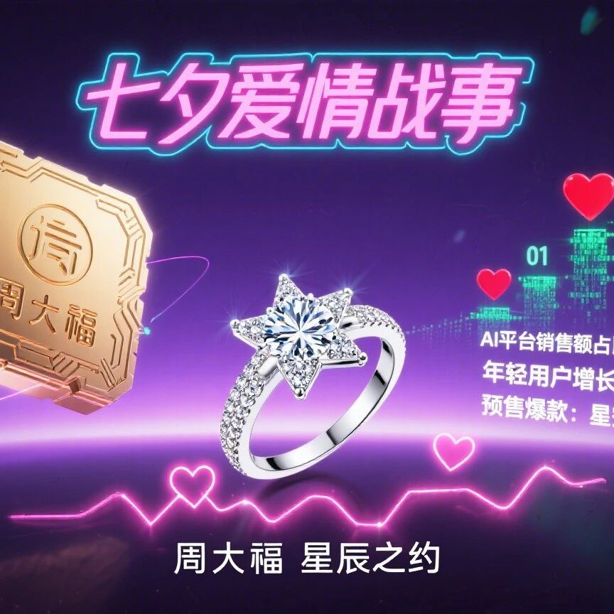七夕送礼热门!周大福在 AI 平台的珠宝 “爱情战事” 数据曝光