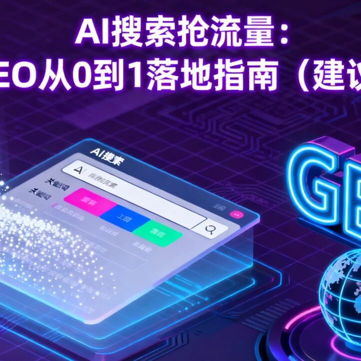 AI 搜索抢流量：品牌 GEO 从 0 到 1 落地指南（建议收藏）