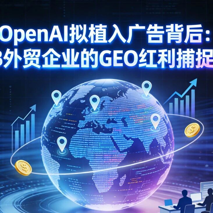 OpenAI拟植入广告背后:TOB外贸企业的GEO红利捕捉指南