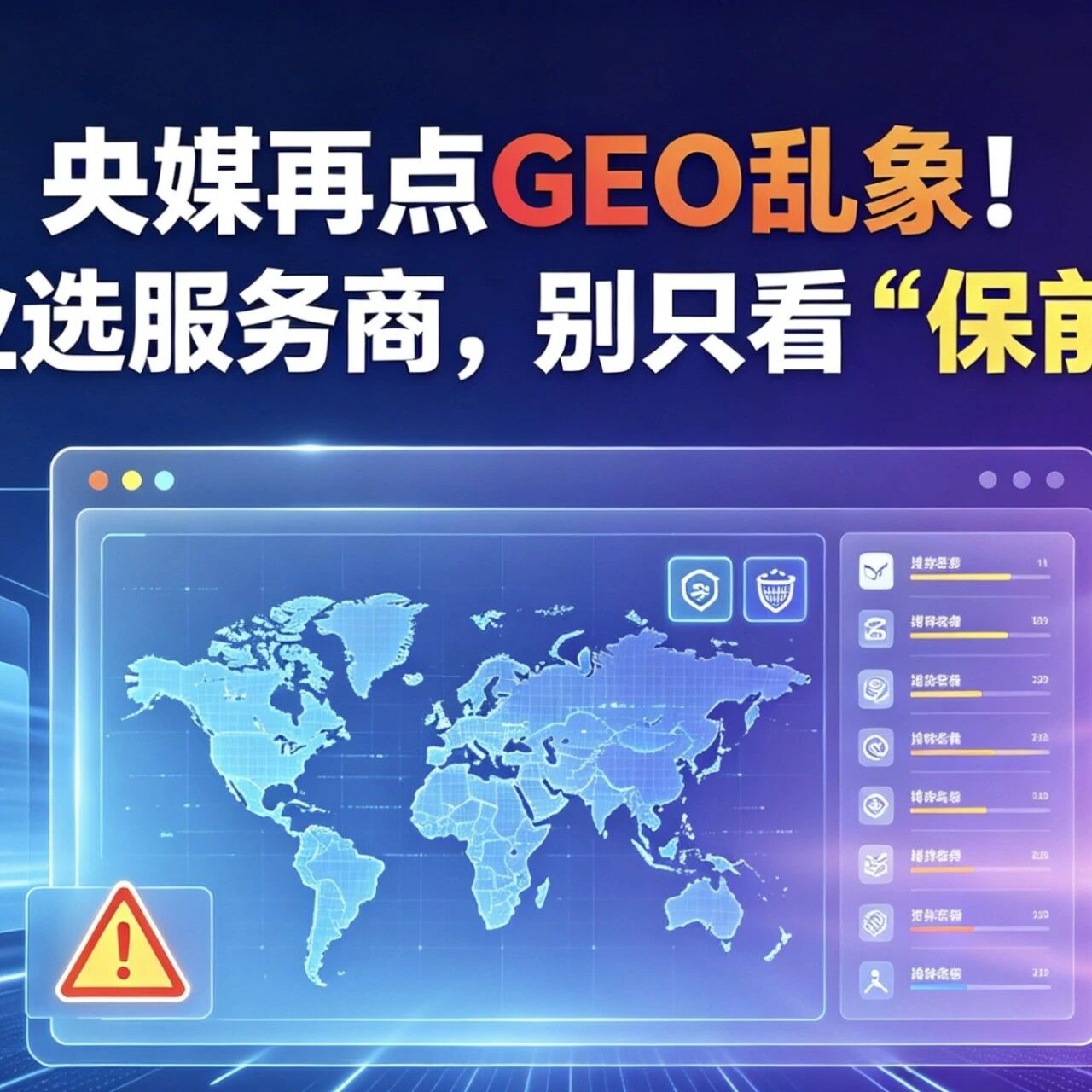 央媒再点GEO乱象!企业选服务商,别只看“保前三”