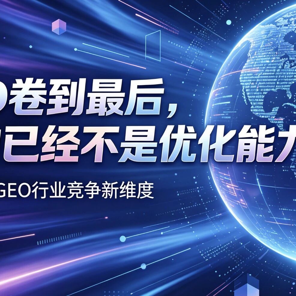 GEO卷到最后，拼的已经不是优化能力了！