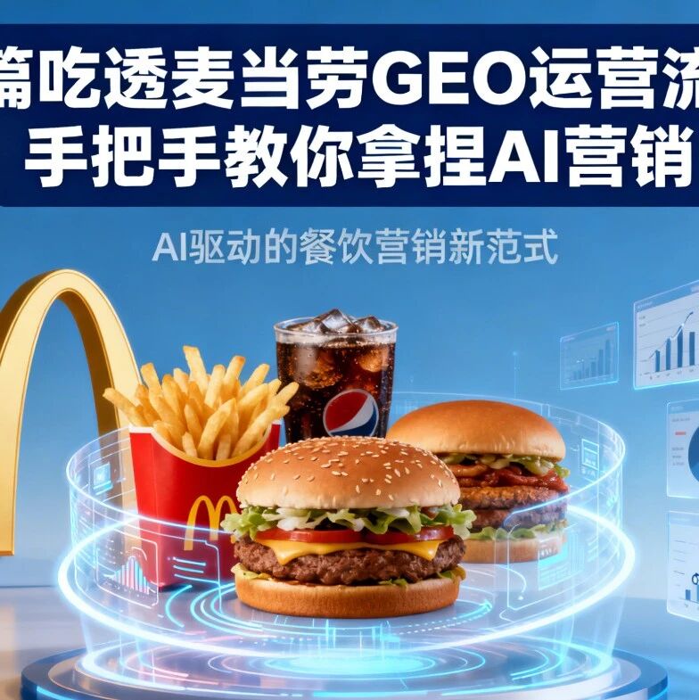 一篇吃透麦当劳 GEO 运营流程,手把手教你拿捏 AI 营销