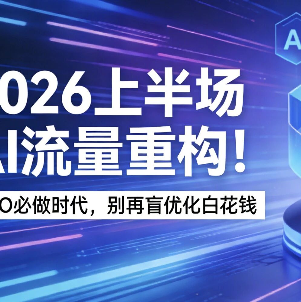 2026上半场 AI流量重构！GEO必做时代，别再盲优化白花钱