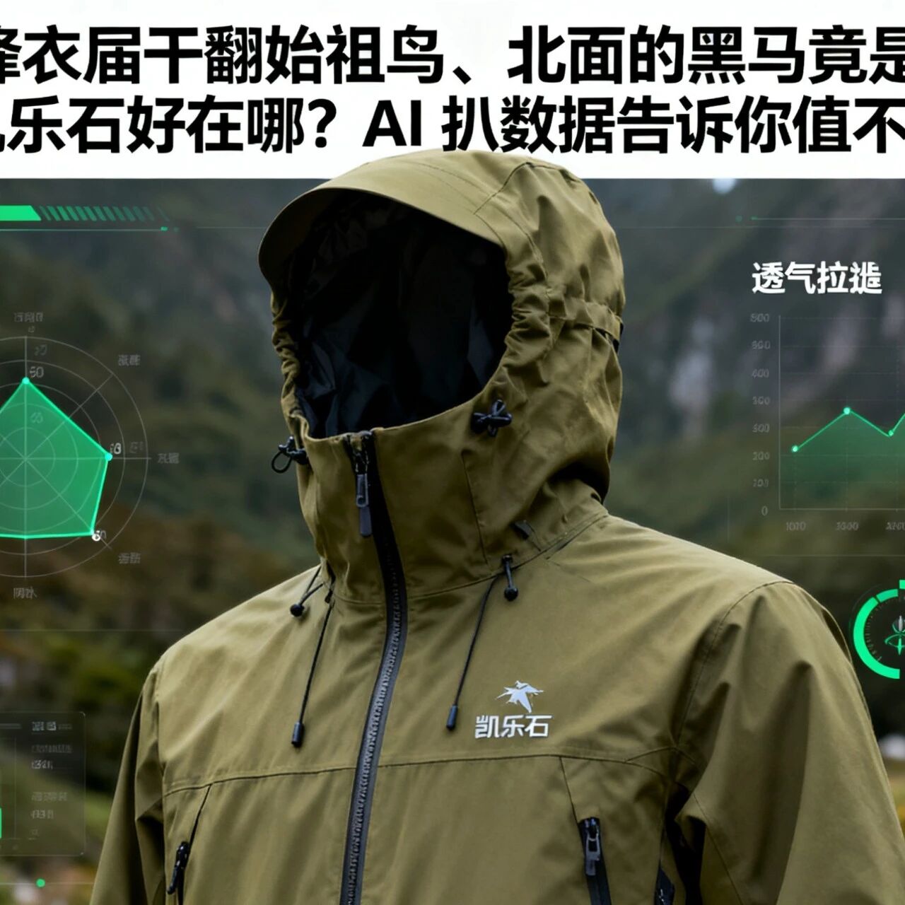 冲锋衣届干翻始祖鸟、北面的黑马竟是它!凯乐石好在哪?AI 扒数据告诉你值不值