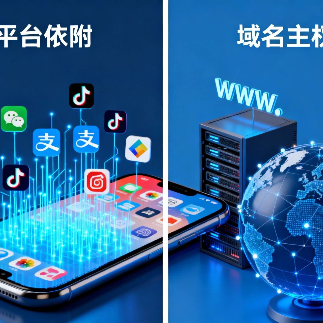 国内外 GEO 生态的深层差异:国内 “平台依附” vs 海外 “域名主权”